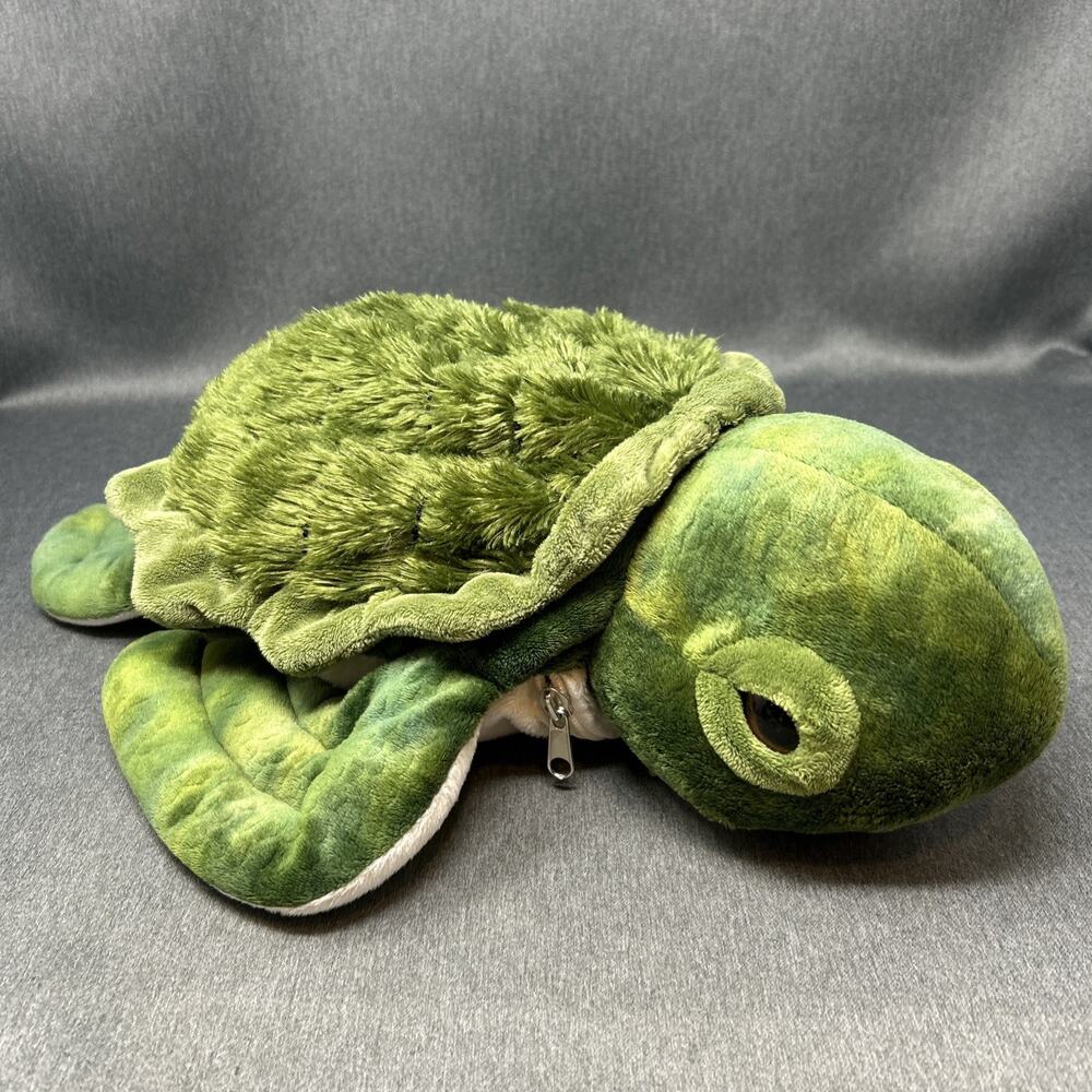 The Petting Zoo Sea Turtle Plush Backpack Green 20" Stuffed Animal Recycled Toy
